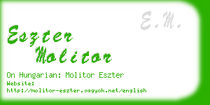 eszter molitor business card